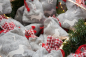 Preview: Adventskalendersäckchen Filz rot kariert